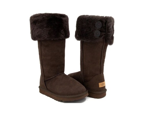 UGG OVER THE KNEE BAILEY BUTTON II CHOCOLATE