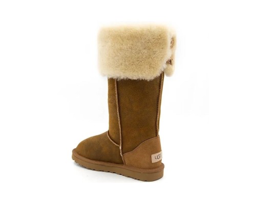 UGG OVER THE KNEE BAILEY BUTTON II CHESTNUT BOMBER