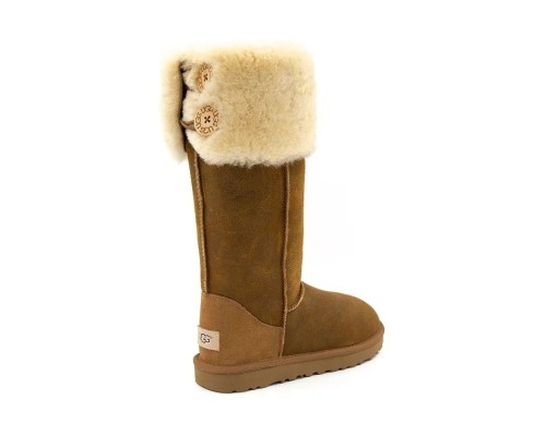 UGG OVER THE KNEE BAILEY BUTTON II CHESTNUT BOMBER