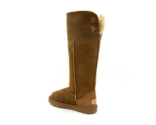 UGG OVER THE KNEE BAILEY BUTTON II CHESTNUT BOMBER