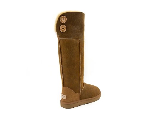 UGG OVER THE KNEE BAILEY BUTTON II CHESTNUT BOMBER