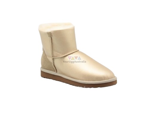 UGG WOMEN'S CLASSIC MINI II GOLD METALLIC