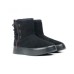 UGG WOMEN'S CLASSIC BOOM ANKLE BOOT BLACK