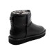UGG WOMEN'S CLASSIC MINI II BLACK LEATHER