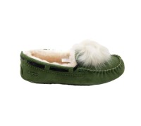 UGG WOMEN'S DAKOTA GREEN POM POM