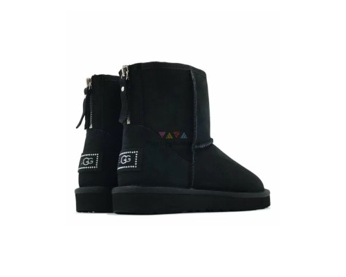 UGG CLASSIC II MINI ZIP  BLACK