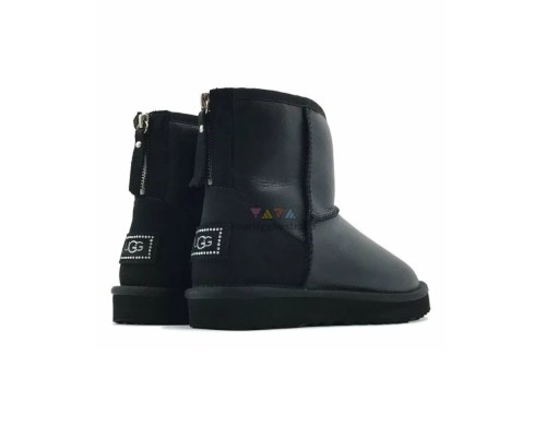 UGG CLASSIC II MINI ZIP METALLIC BLACK