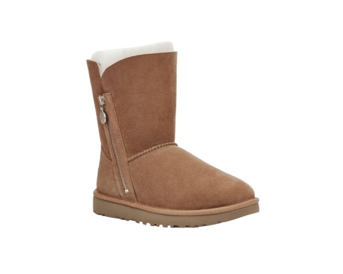 UGG BAILEY SHORT  ZIP CHESTNUT