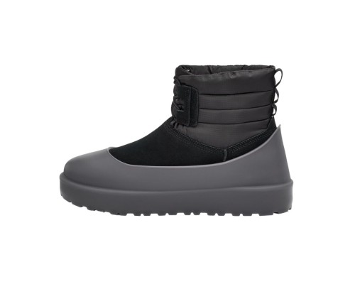 UGG CLASSIC MINI LACE-UP WEATHER BLACK