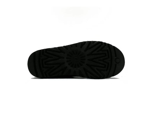 UGG MENS SLIPPERS FLEX  LEATHER BLACK