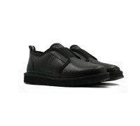 UGG MENS SLIPPERS FLEX  LEATHER BLACK