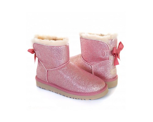 BAILEY BOW MINI SPARKLE FASHION BOOT PINK