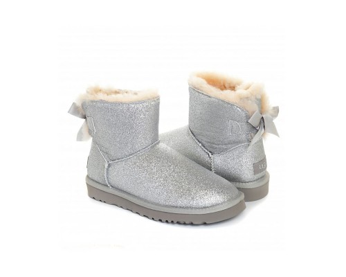 BAILEY BOW MINI SPARKLE FASHION BOOT SILVER
