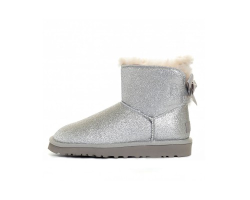 BAILEY BOW MINI SPARKLE FASHION BOOT SILVER