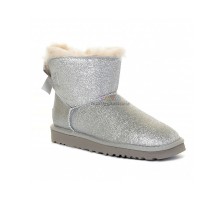 BAILEY BOW MINI SPARKLE FASHION BOOT SILVER