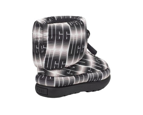 UGG CLASSIC MAXI SHORT BLACK/WHITE