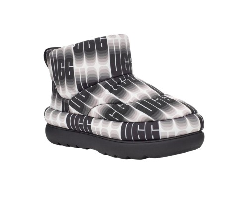UGG CLASSIC MAXI WAVELENGTH MINI BLACK/WHITE