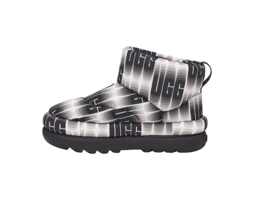 UGG CLASSIC MAXI WAVELENGTH MINI BLACK/WHITE