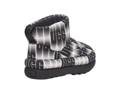 UGG CLASSIC MAXI WAVELENGTH MINI BLACK/WHITE