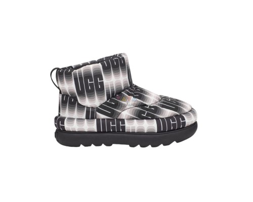 UGG CLASSIC MAXI WAVELENGTH MINI BLACK/WHITE