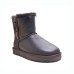 UGG MENS CLASSIC MINI DOUBLE ZIP METALLIC CHOCOLATE