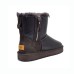 UGG MENS CLASSIC MINI DOUBLE ZIP METALLIC CHOCOLATE