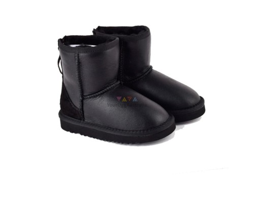 UGG KIDS ZIP METALLIC BLACK