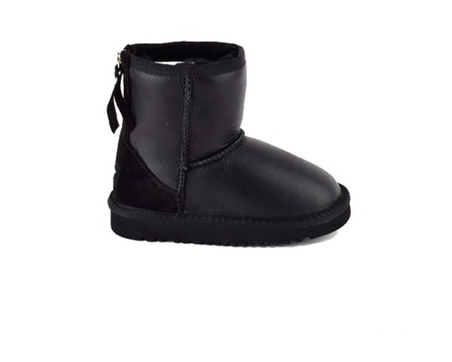 UGG KIDS ZIP METALLIC BLACK