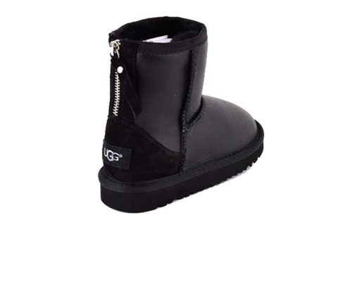 UGG KIDS ZIP METALLIC BLACK