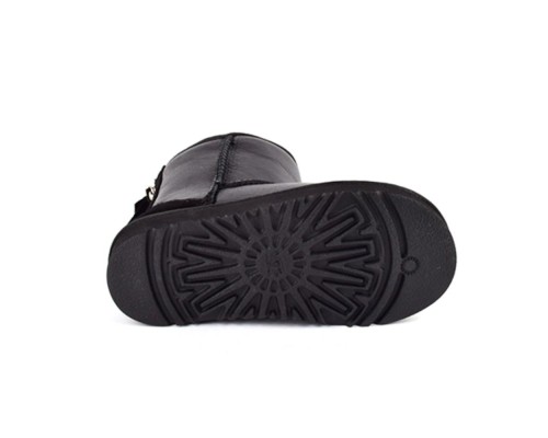 UGG KIDS ZIP METALLIC BLACK