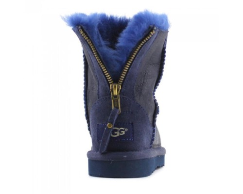UGG KIDS ZIP METALLIC NAVY