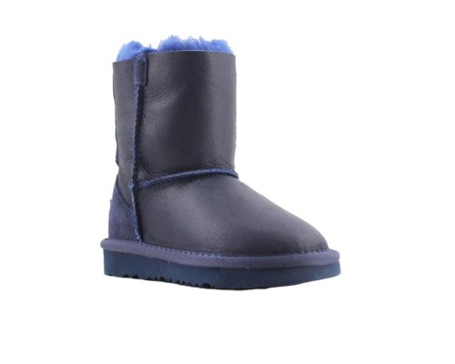 UGG KIDS ZIP METALLIC NAVY