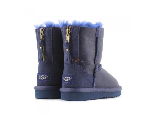 UGG KIDS ZIP METALLIC NAVY