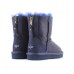 UGG KIDS ZIP METALLIC NAVY