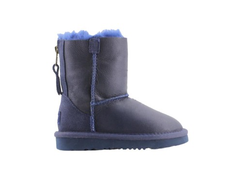 UGG KIDS ZIP METALLIC NAVY