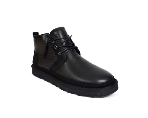 UGG NEUMEL ZIP LEATHER BLACK