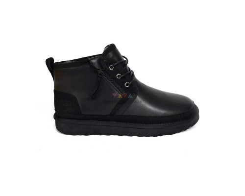 UGG NEUMEL ZIP LEATHER BLACK