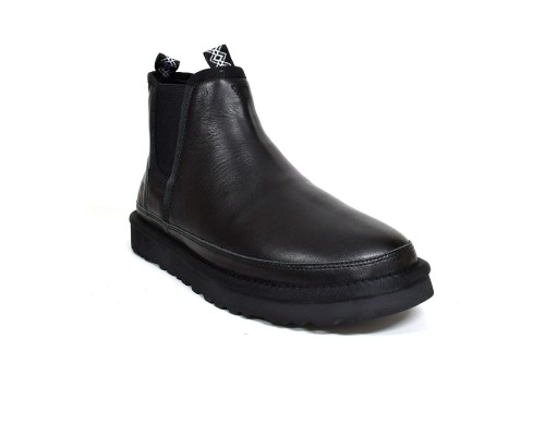 UGG MENS CHELSEA BOOT LEATHER BLACK