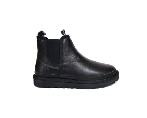 UGG MENS CHELSEA BOOT LEATHER BLACK