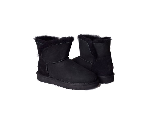 UGG CLASSIC MINI CUFF BLACK