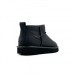 UGG CLASSIC ULTRA MINI LEATHER BLACK