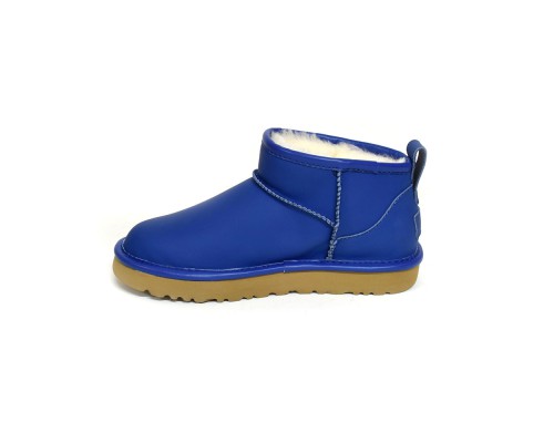 UGG CLASSIC ULTRA MINI LEATHER ROYAL BLUE