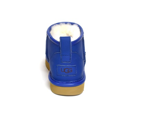 UGG CLASSIC ULTRA MINI LEATHER ROYAL BLUE