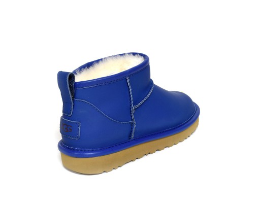 UGG CLASSIC ULTRA MINI LEATHER ROYAL BLUE
