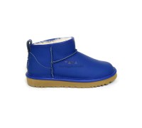 UGG CLASSIC ULTRA MINI LEATHER ROYAL BLUE