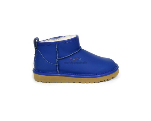 UGG CLASSIC ULTRA MINI LEATHER ROYAL BLUE