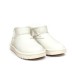 UGG CLASSIC ULTRA MINI LEATHER WHITE