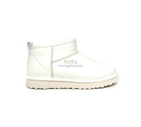 UGG CLASSIC ULTRA MINI LEATHER WHITE