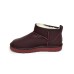 UGG CLASSIC ULTRA MINI LEATHER WINE RED