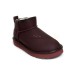 UGG CLASSIC ULTRA MINI LEATHER WINE RED